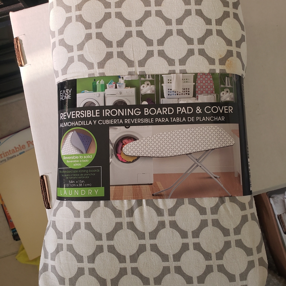 Gray Reversible Ironing Board Pad & Cover